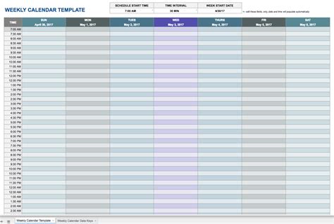 Weekly Schedule Template Google Docs – planner template free