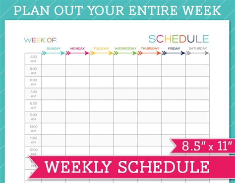Weekly Schedule Template Printable – printable schedule ...