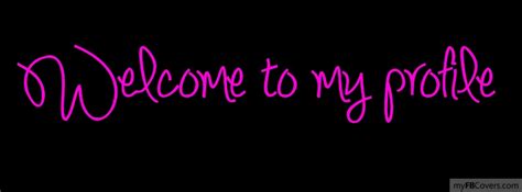 Welcome to My Profile Pink Facebook Covers   myFBCovers