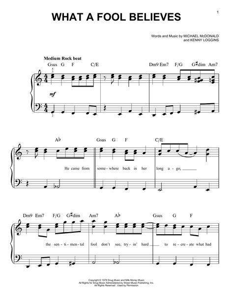 What A Fool Believes | Sheet Music Direct
