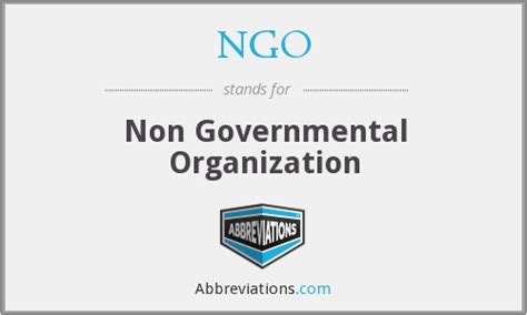What does NGO stand for?