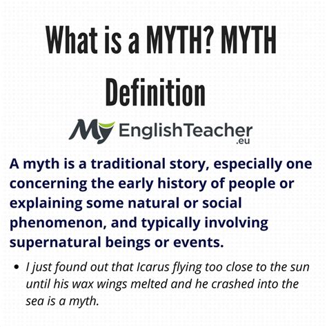 What is a MYTH? MYTH Definition   MyEnglishTeacher.eu