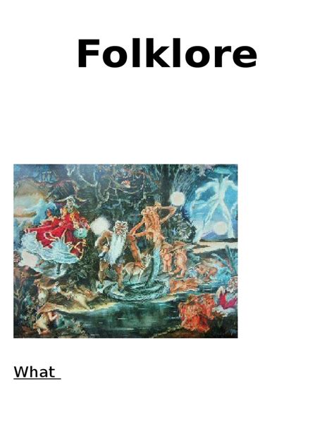 What is Folklore | Folklore | Traditional Stories