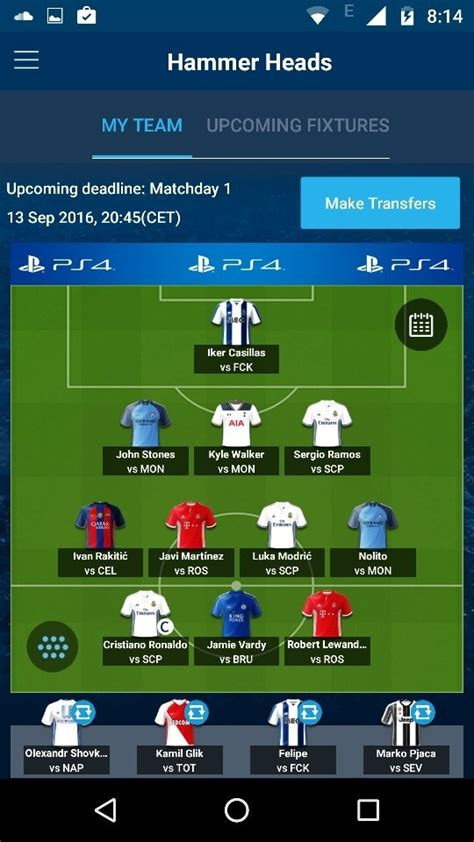 What is the perfect team for UEFA champions league fantasy ...