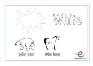 white   El Portal de Educapeques | Colores en ingles, Aprender los ...