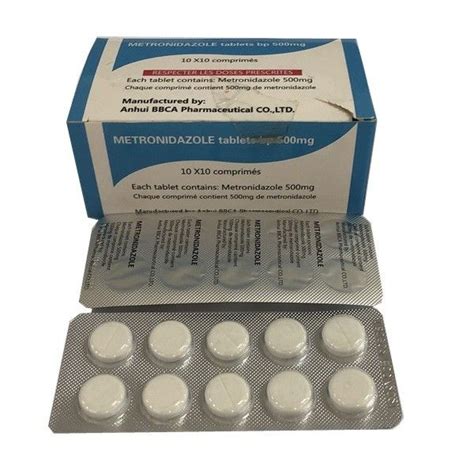 White Metronidazole 500 Mg Tablet GMP Certified For Adults ...