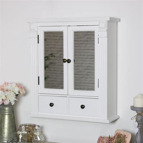 White Mirrored Bathroom Wall Cabinet | Flora Furniture
