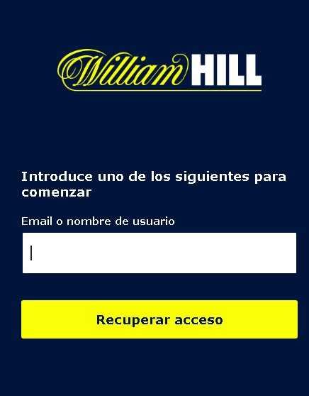 William hill login error en España  Rápido William Hill login page