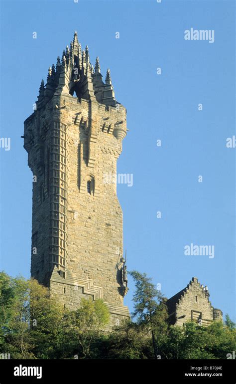 William Wallace Monumento torre de piedra Stirling Escocia ...