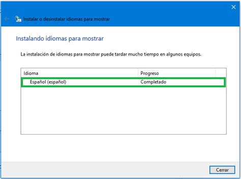 Windows 10   Error al instalar paquete de idioma español ...