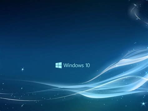 Windows 10 Wallpaper in Blue Abstract Stars and Waves   HD ...