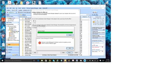 Windows 10 with office 2007 BCM Error creating off line ...