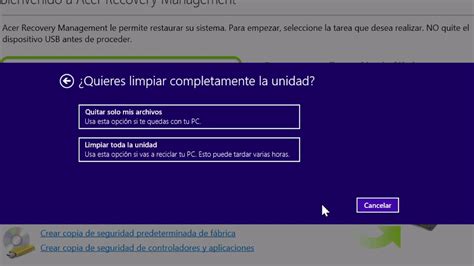 Windows 8   Como restablecer la configuracion de fabrica ...