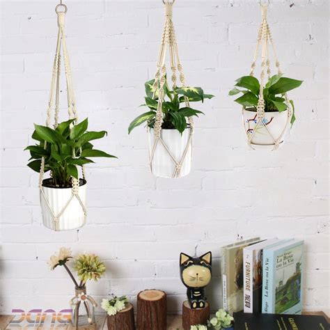 WITUSE 2x Decorative Plants Macrame Pot Plant Hanger Heavy ...
