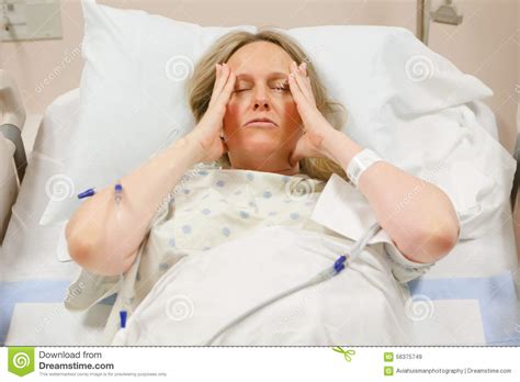 Woman in Hospital stock image. Image of disease, checkup ...