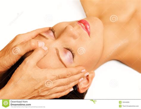 Woman Lying, Gets Massage, Reiki, Stock Image   Image of ...
