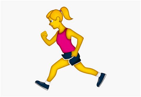 Woman Run Emoji Png, Transparent Png   kindpng