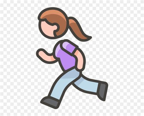 Woman Running Emoji   Emoji Of Running, HD Png Download   866x650 ...