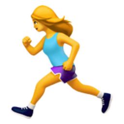 Woman Running Emoji  U+1F3C3, U+200D, U+2640, U+FE0F