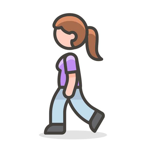 Woman walking emoji clipart. Free download transparent .PNG | Creazilla