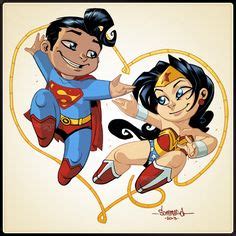 Wonder Woman and Superman by Marguerite Sauvage * #Christmas # ...