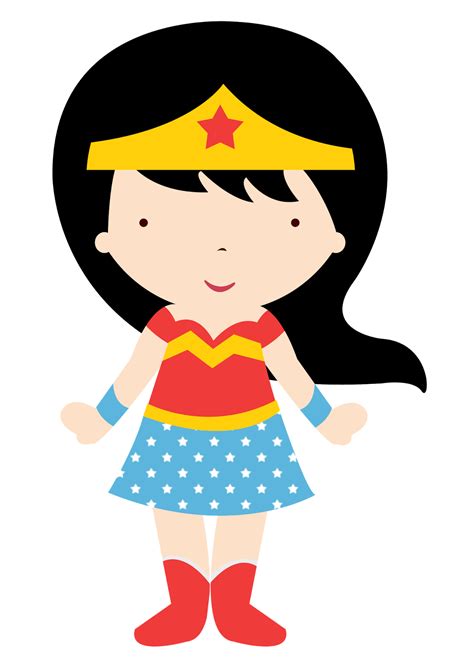 Wonder Woman Baby in Different Styles Clipart.   Oh My ...