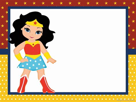 Wonder Woman Invitation Template Inspirational Wonder Woman Chibi Free ...
