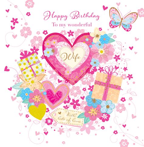 Wonderful Wife Happy Birthday Greeting Card | Cards | Love ...