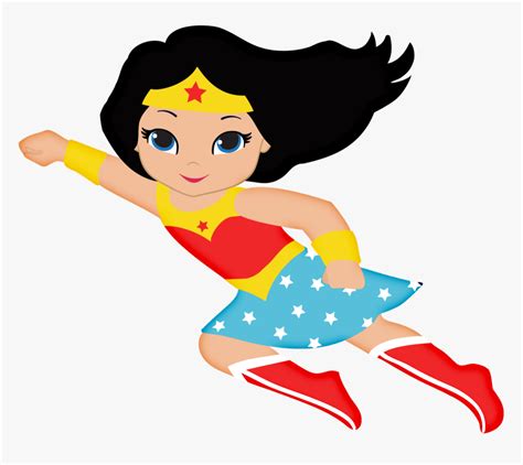 Wonderwoman Baby Clipart   Wonder Woman Cartoon Kids, HD Png Download ...