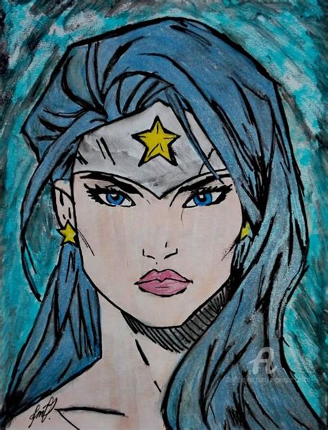 Wonderwoman Drawing by Jean Marie vandaele | Artmajeur