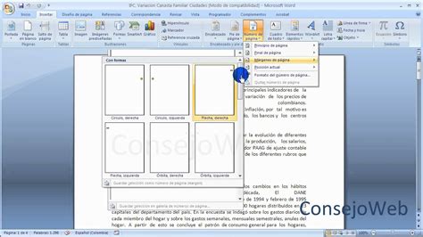 Word 2007 2010 Como enumerar las paginas en word   YouTube