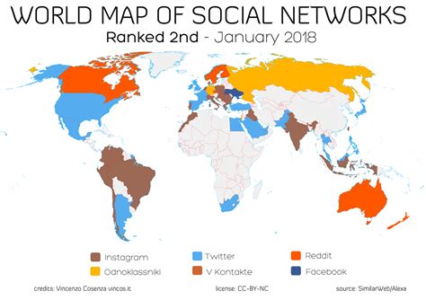 World Map of Social NetworksVincos blog