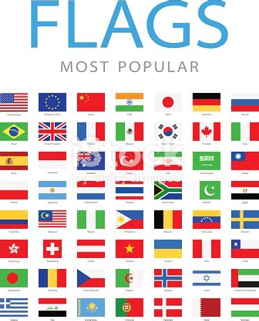 World Most Popular Flags Illustration Stock Vector Art ...