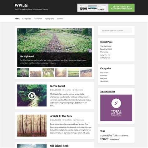 WPTuts Free WordPress Theme   WPExplorer