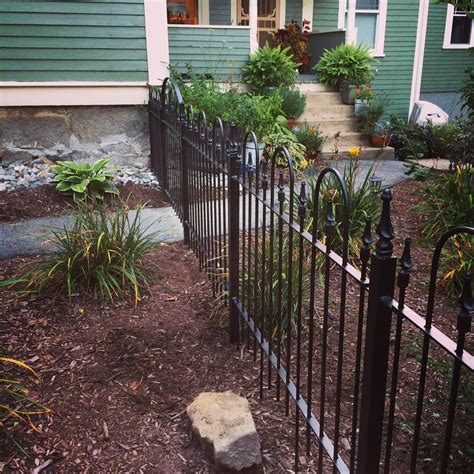 Wrought Iron Fence Panels   3 foot Tall   with Metal Stakes