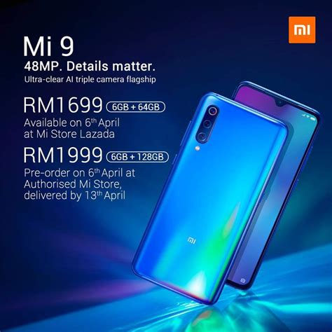Xiaomi Mi 9 Launched in Malaysia. Price at RM 1,699   The ...