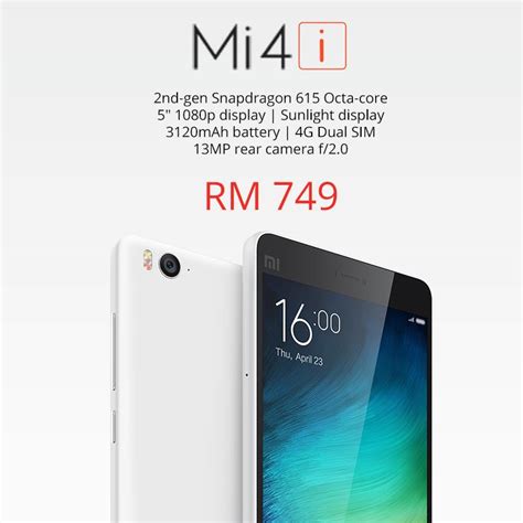 Xiaomi Mi4i Price Malaysia