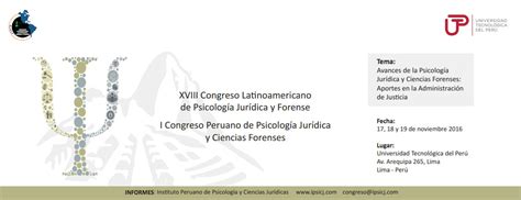 XVIII Congreso Latinoamericano de Psicología Jurídica y ...
