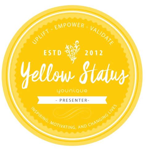 Yellow Status | Yellow status younique, Younique, Younique business