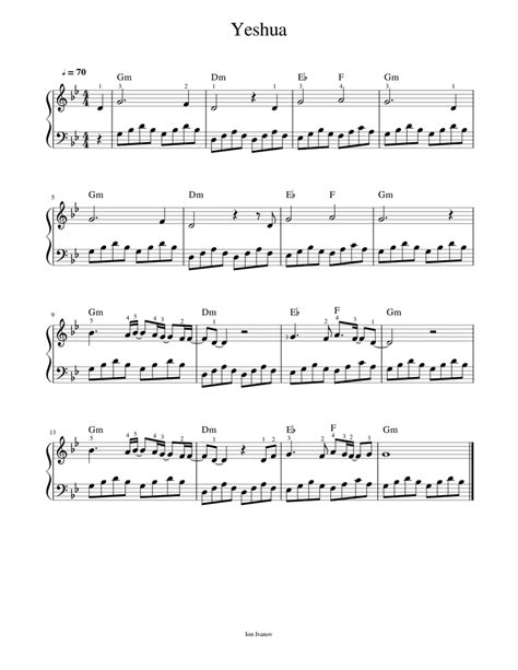 Yeshua Sheet music for Piano  Solo  | Musescore.com