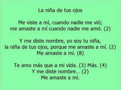 Yo Soy Tu Nina La Nina De Tus Ojos Lyrics   Consejos Ojos