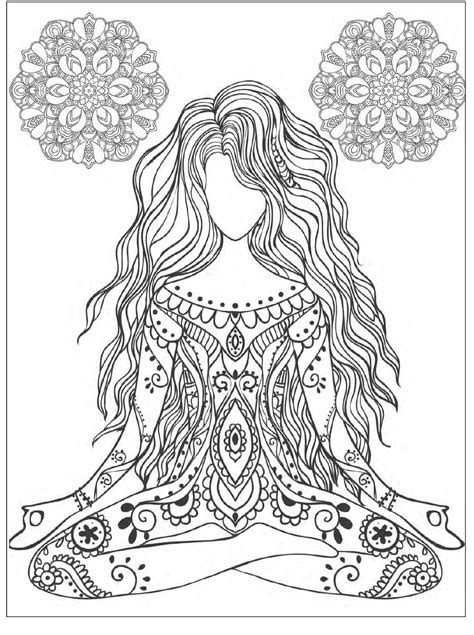 Yoga and meditation coloring book for adults: With Yoga ...