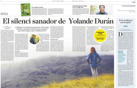 Yolande Duran | DIARI ARA: El Silenci Sanador de Yolande Durán  Catalán