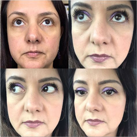 Younique makeup before and after Makeup look