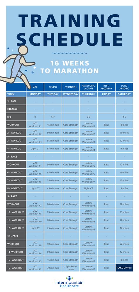 Your 16 Week Marathon Training Schedule