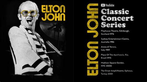 YouTube | Elton John: Mira gratis los históricos conciertos del músico ...