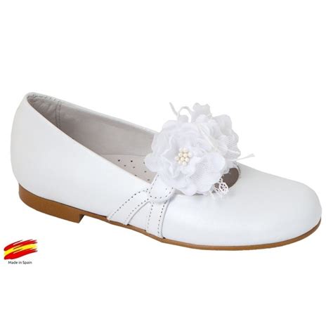 Zapato Comunión Ceremónia de Niña Piel Blanco.   Ziwi Shoes