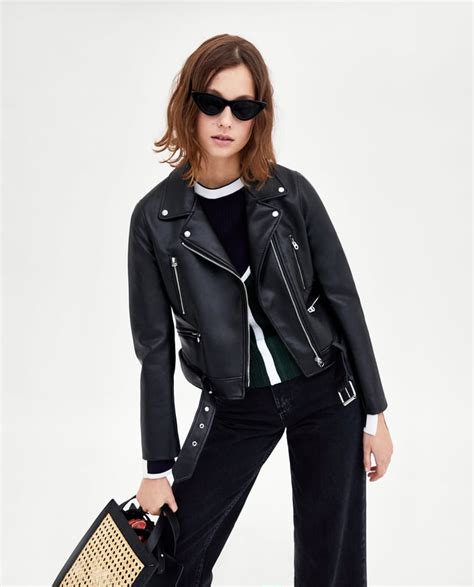 Zara Faux Leather Biker Jacket | Chrissy Teigen Wearing ...