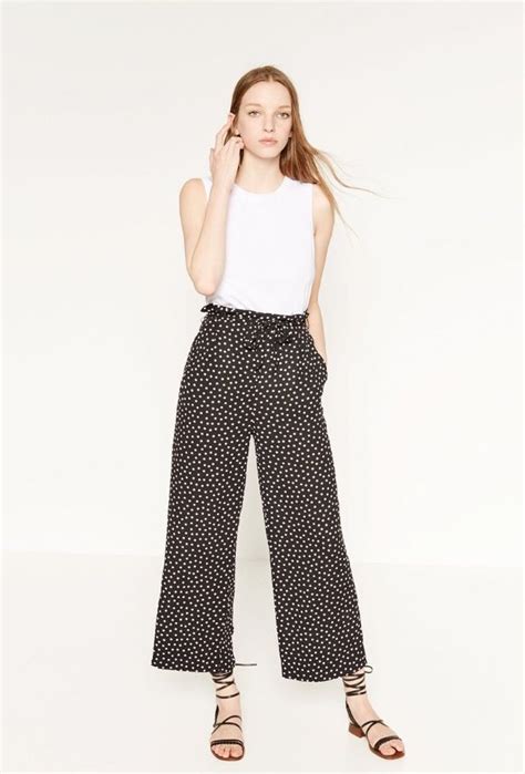 Zara polka dot trousers | Fashion, Trousers women, Women