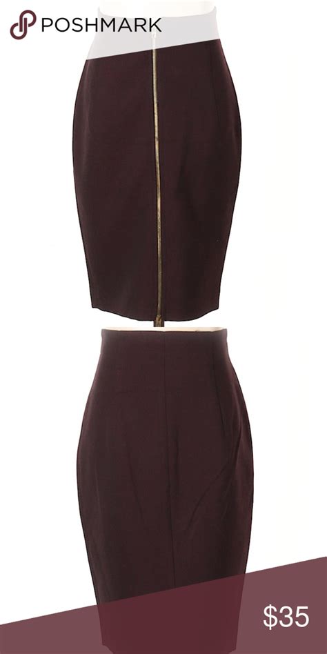 Zara purple pencil skirt with zipper front in xs! | Purple pencil skirt ...